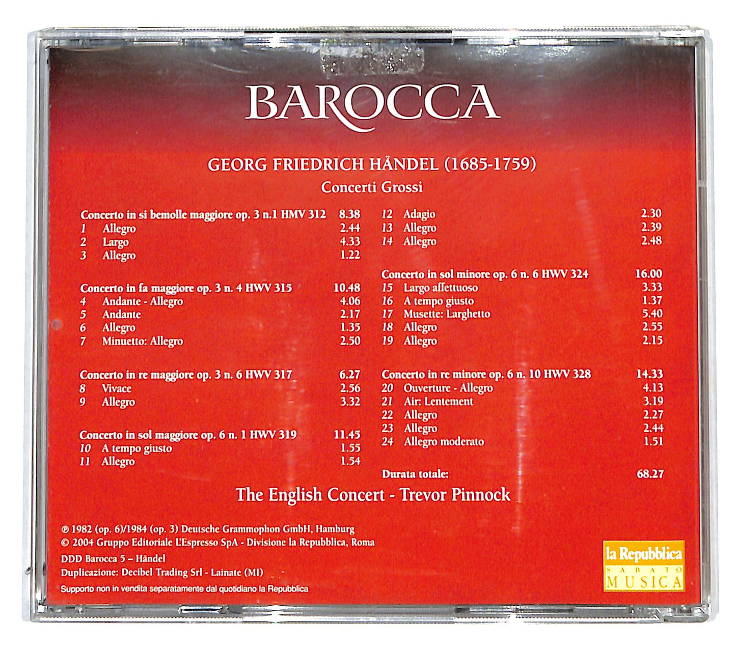 EBOND Handel - Concerti Grossi CD CB036320