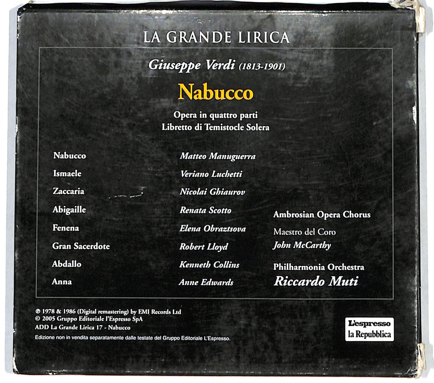 EBOND Giuseppe Verdi - Nabucco CD CB036338