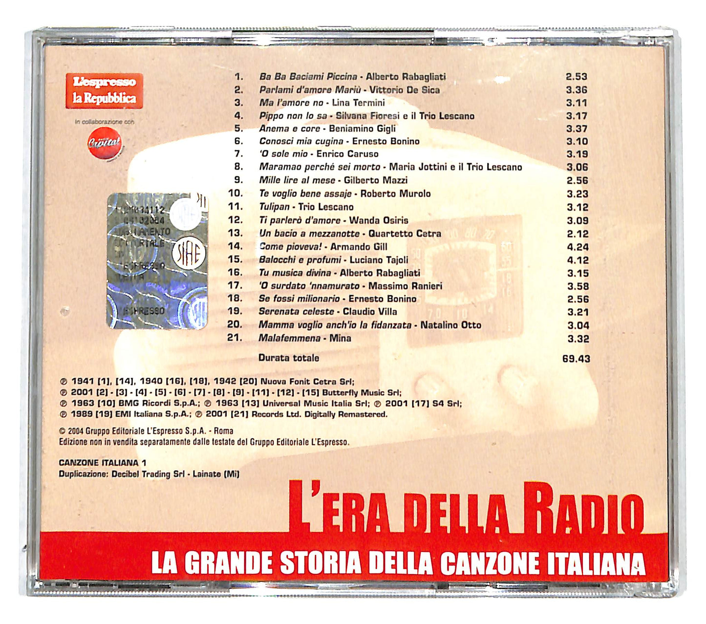 EBOND Various - L'Era Della Radio CD CB036339