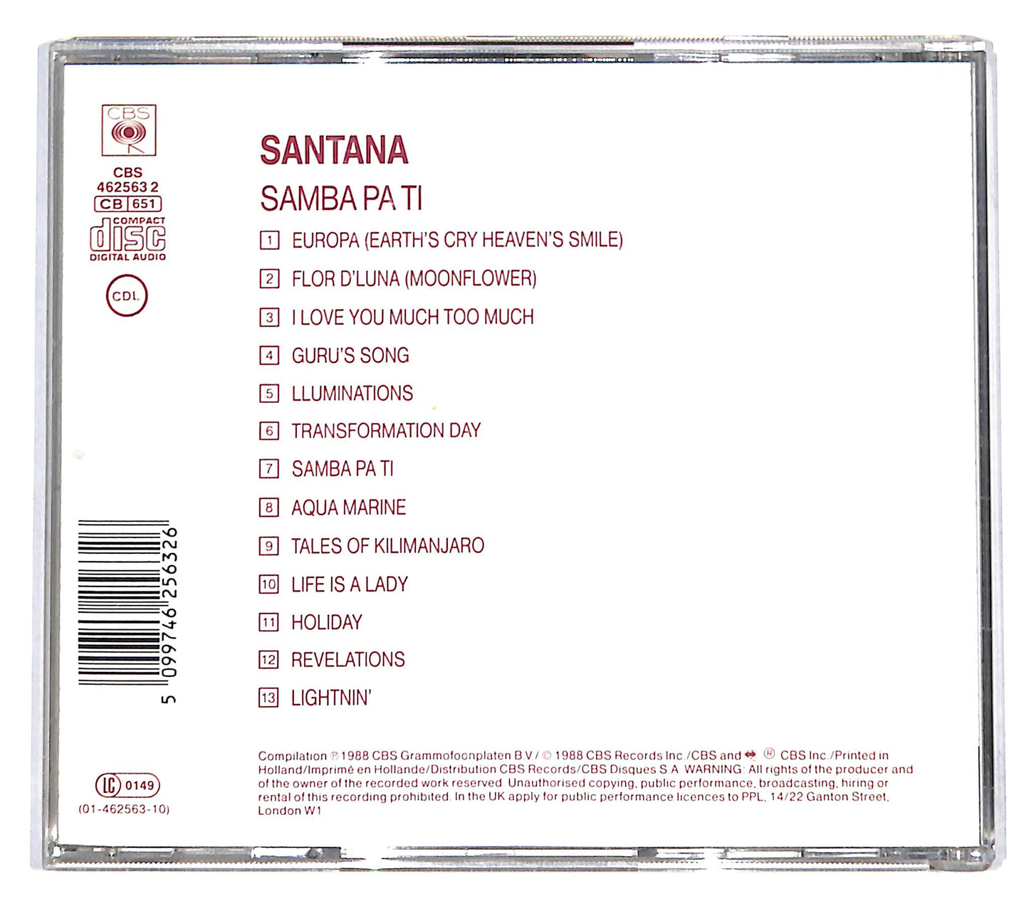EBOND Santana - Samba Pa Ti CD CB036616