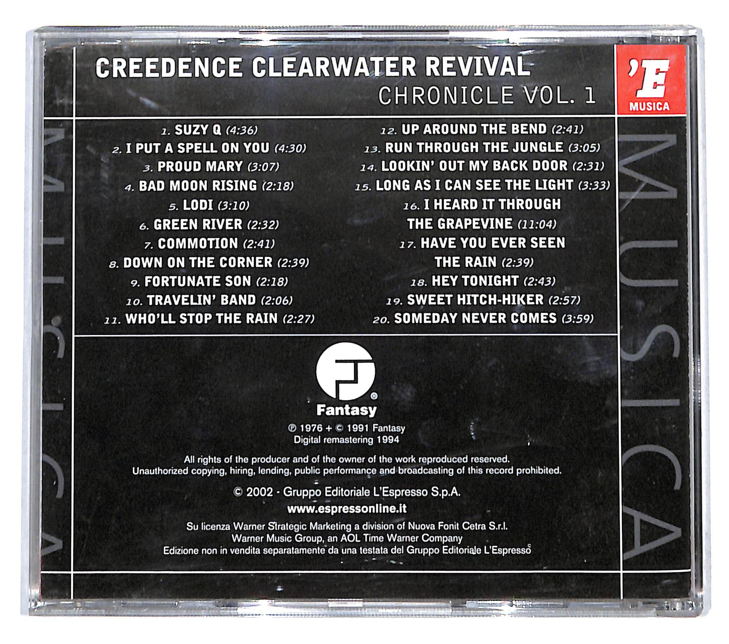 EBOND Creedence Clearwater Revival - Chronicle Vol.1 EDITORIALE CD CB036653