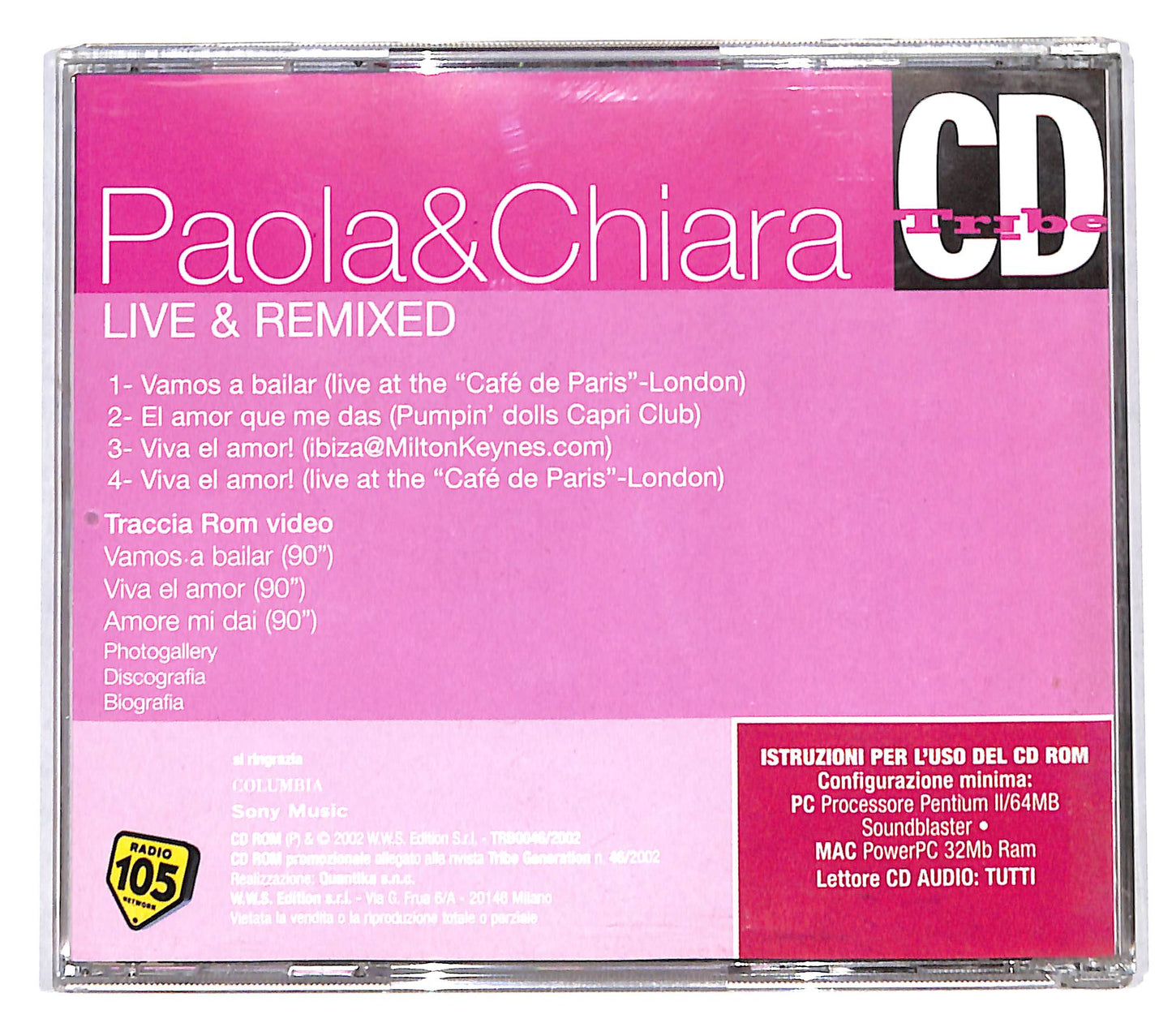 EBOND Paola & Chiara - Live & Remixed CD CB037108