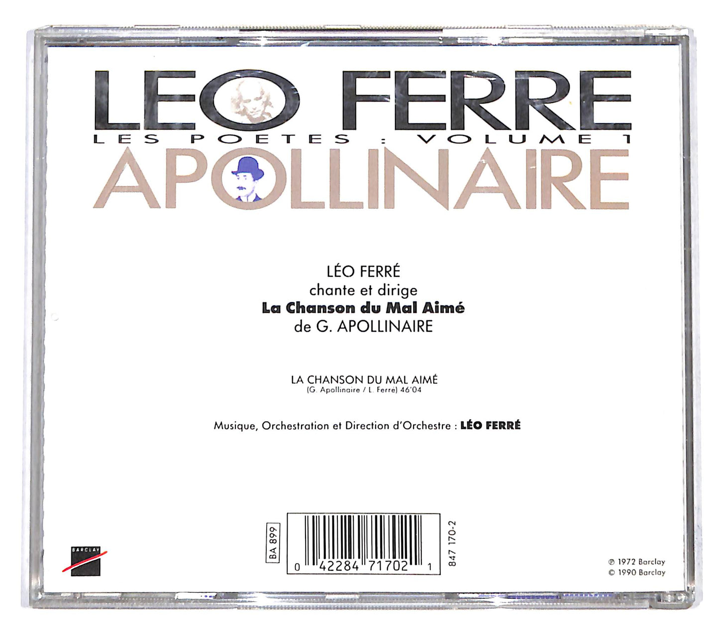 EBOND Leo Ferre - Apollinaire La Chanson Du Mal Aime CD CB037129