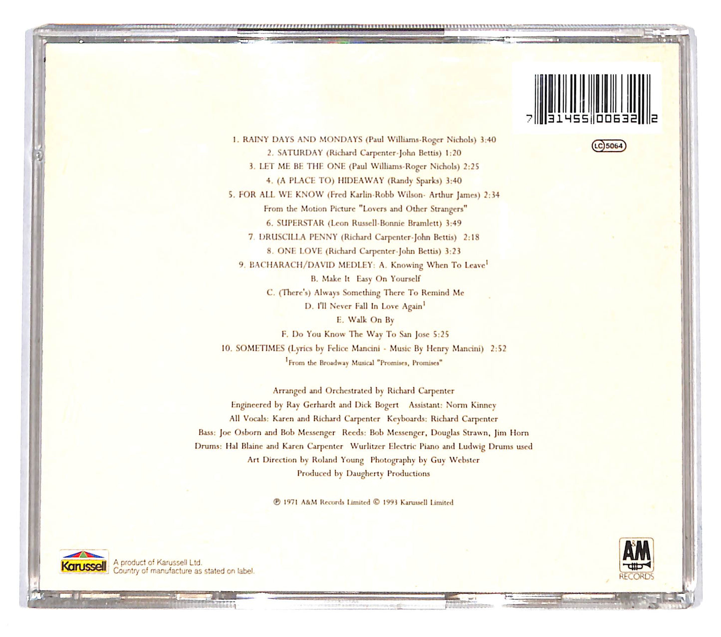EBOND Carpenters - Carpenters CD CB037151