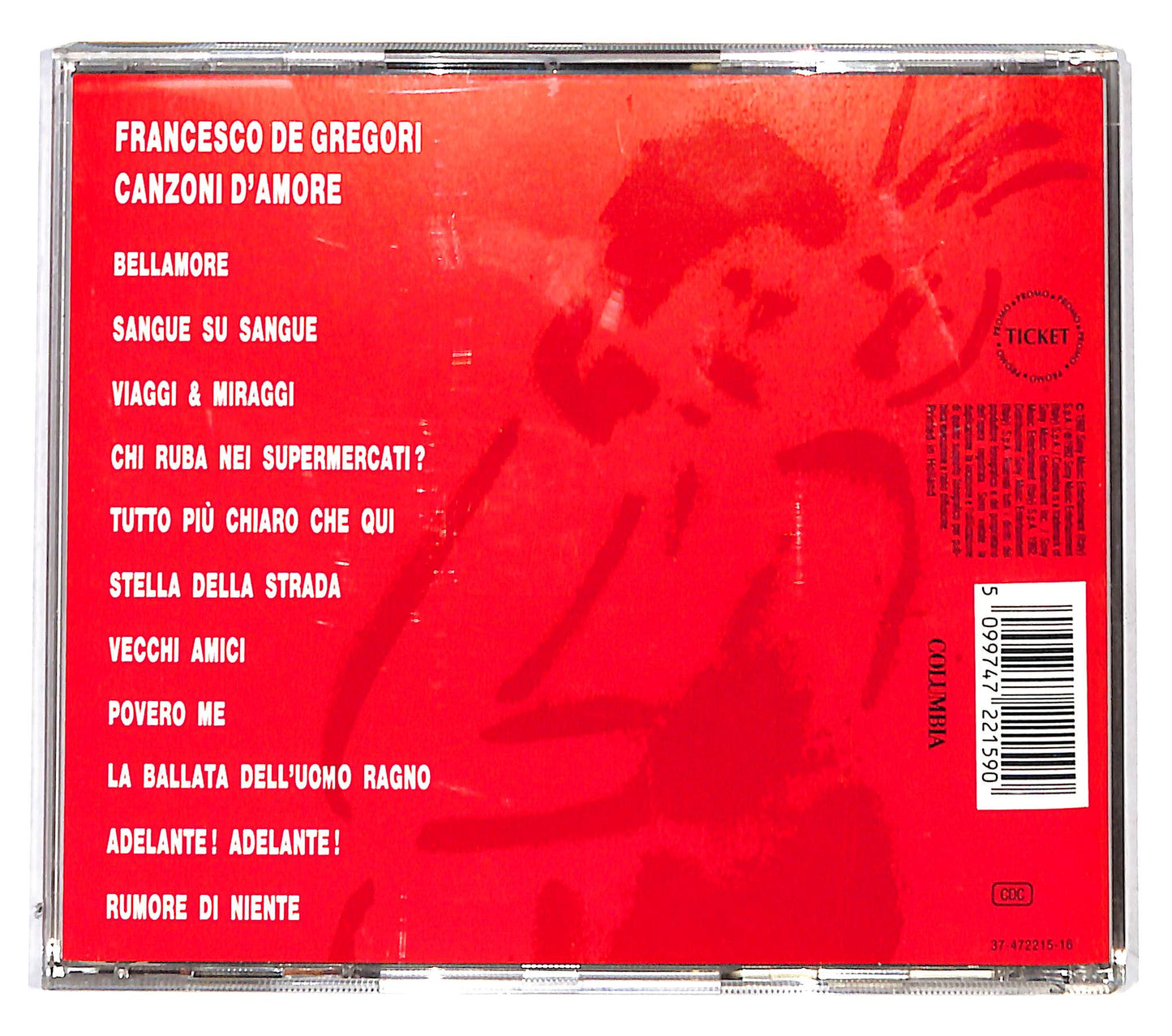 EBOND Francesco De Gregori - Canzoni D'Amore CD CB037309