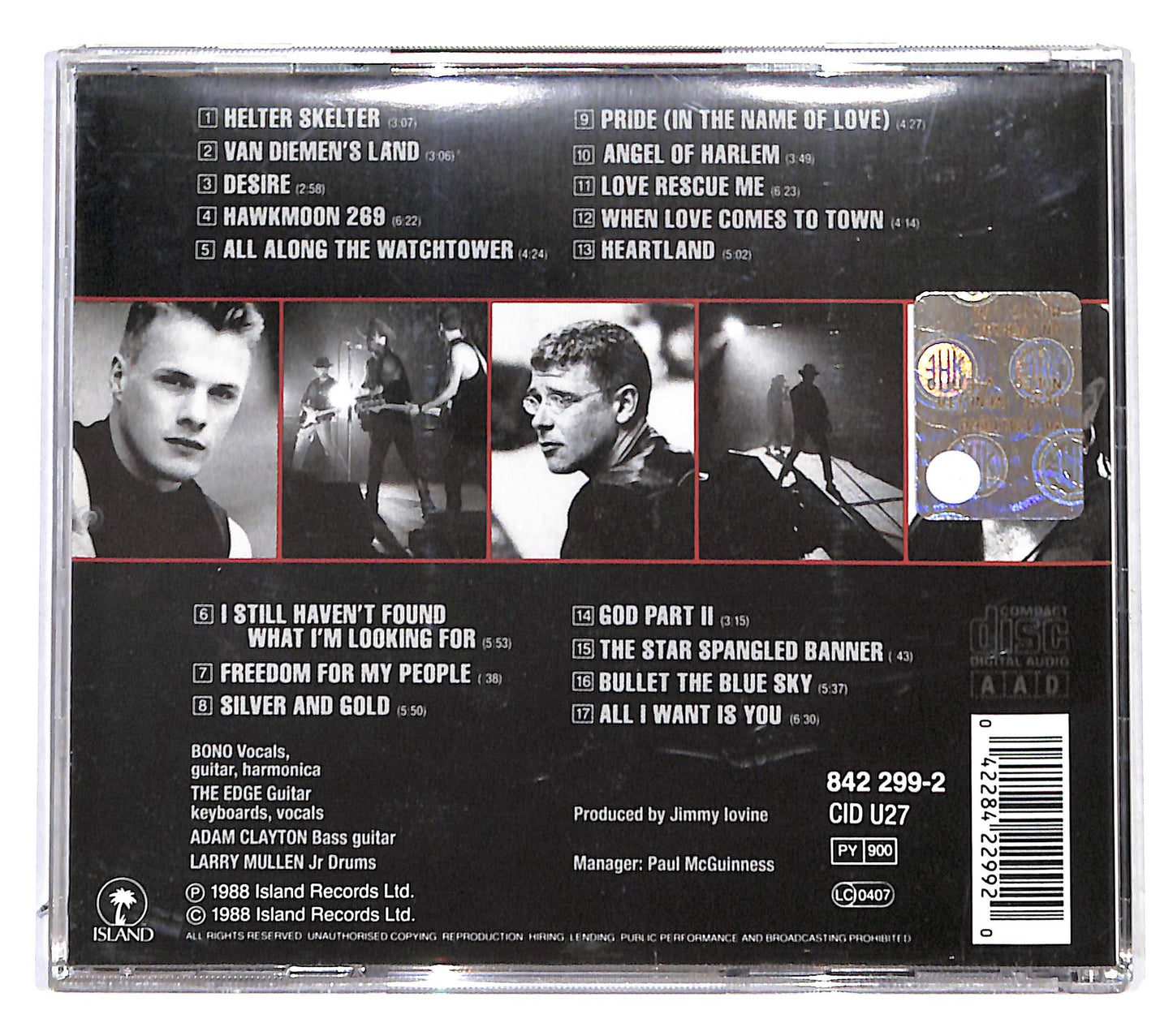 EBOND U2 - Rattle And Hum CD CB037318