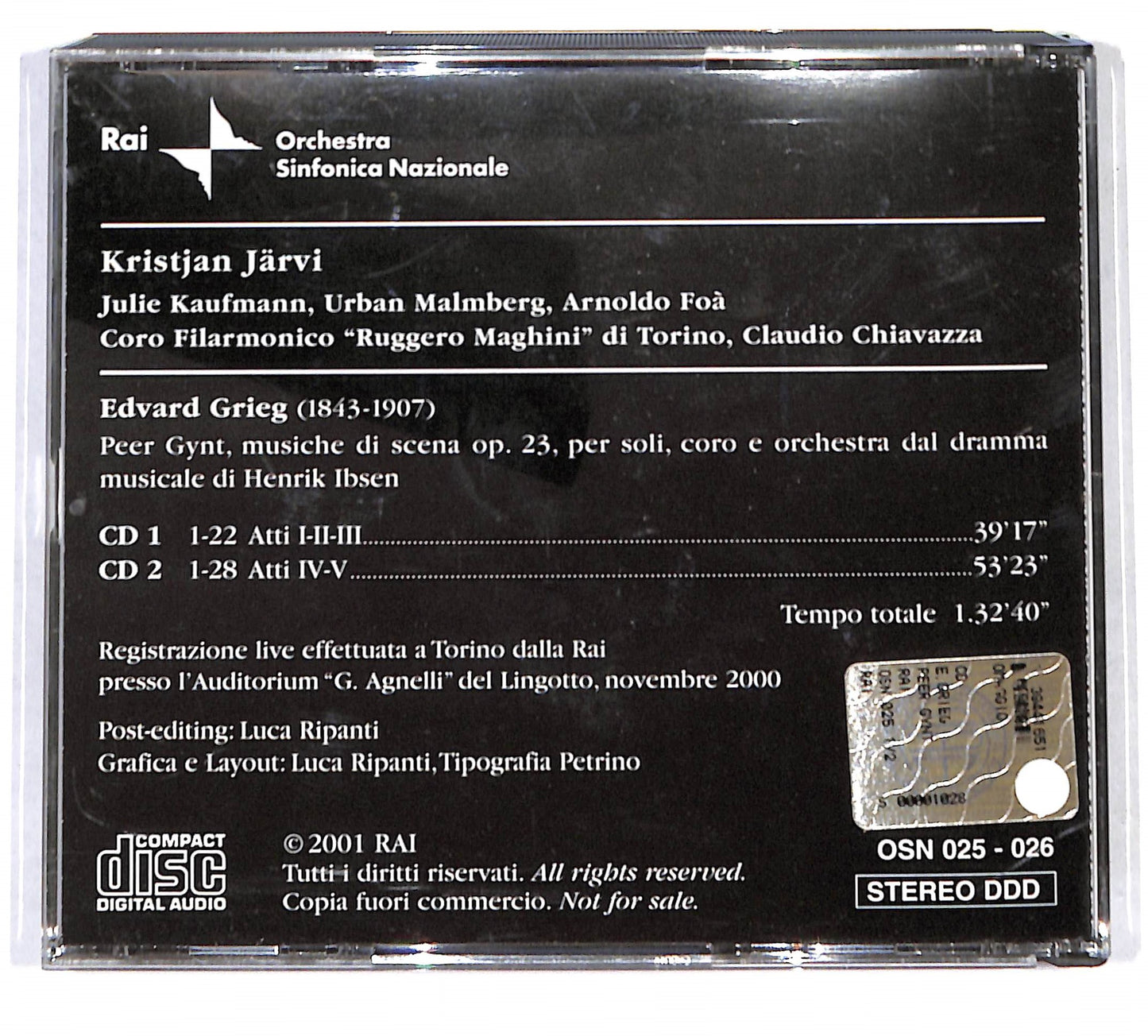 EBOND Orchestra Sinfonica Nazionale Della RAI - Peer Gynt CD CB037321