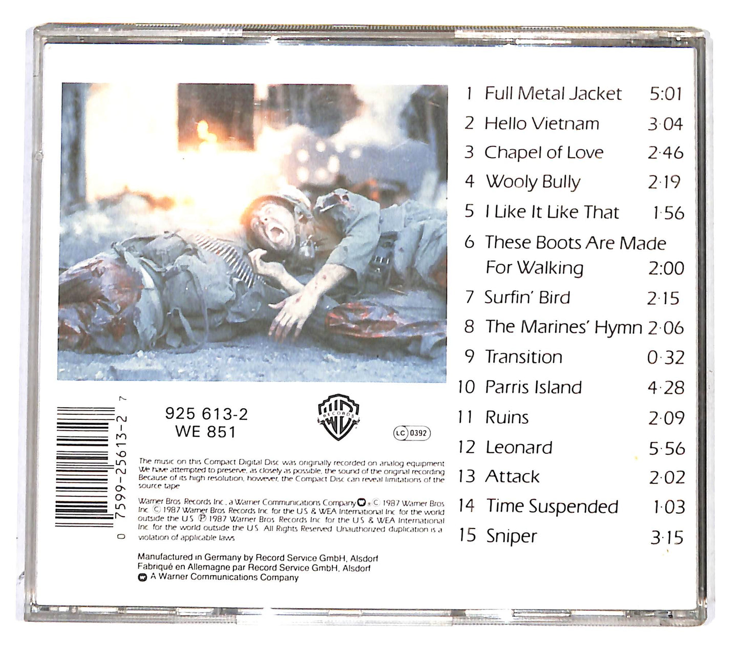 EBOND Stanley Kubrick's Full Metal Jacket - Original Soundtrack CD CB037339