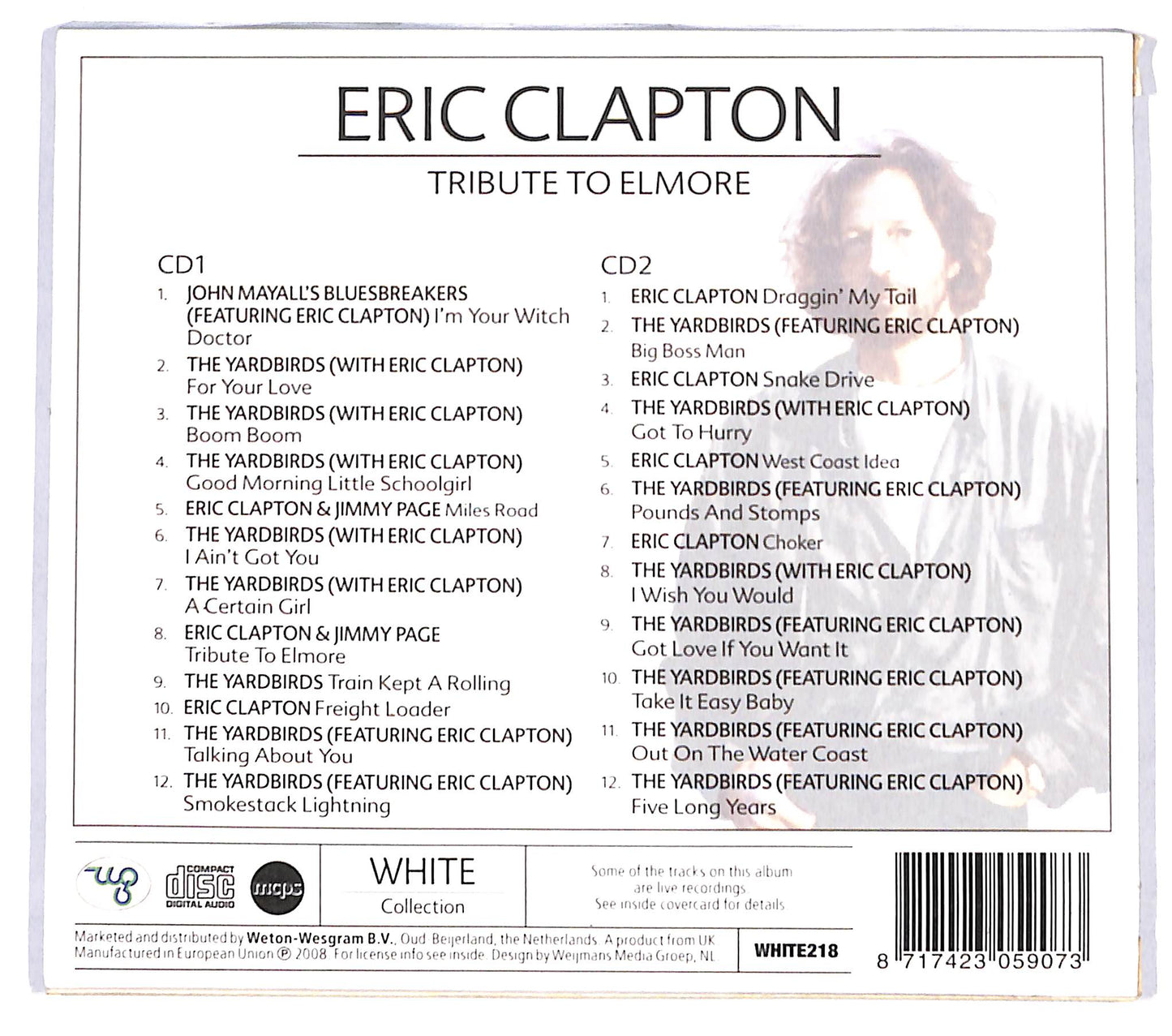 EBOND Eric Clapton - White Collection - Tribute To Elmore CD CB037519