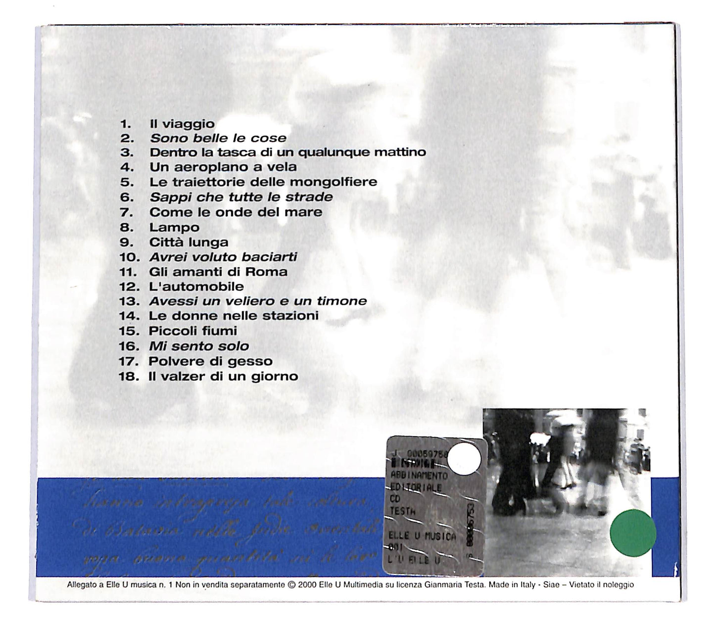 EBOND Gianmaria Testa - Giovannone - Il Valzer Di Un Giorno CD CB037535