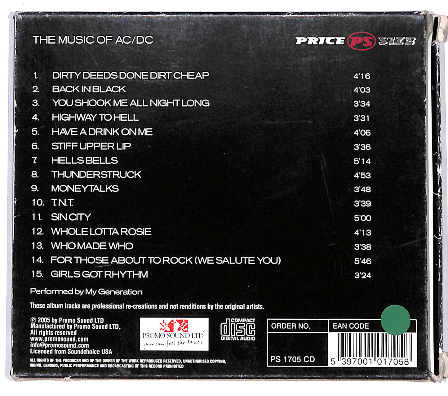 EBOND My Generation - The Music Of AC/DC - The Hits Re-Loaded CD CB037536
