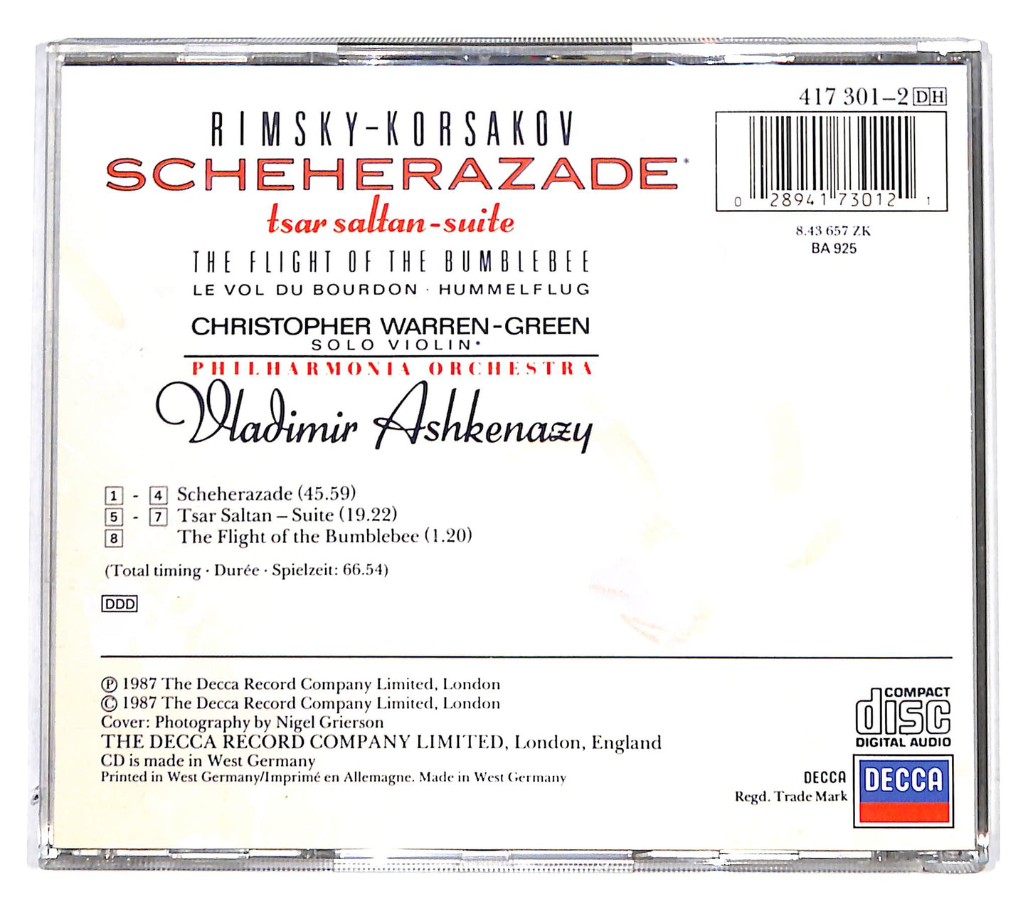 EBOND Vladimir Ashkenaz - Scheherazade Tsar Saltan - Suite CD CB037829