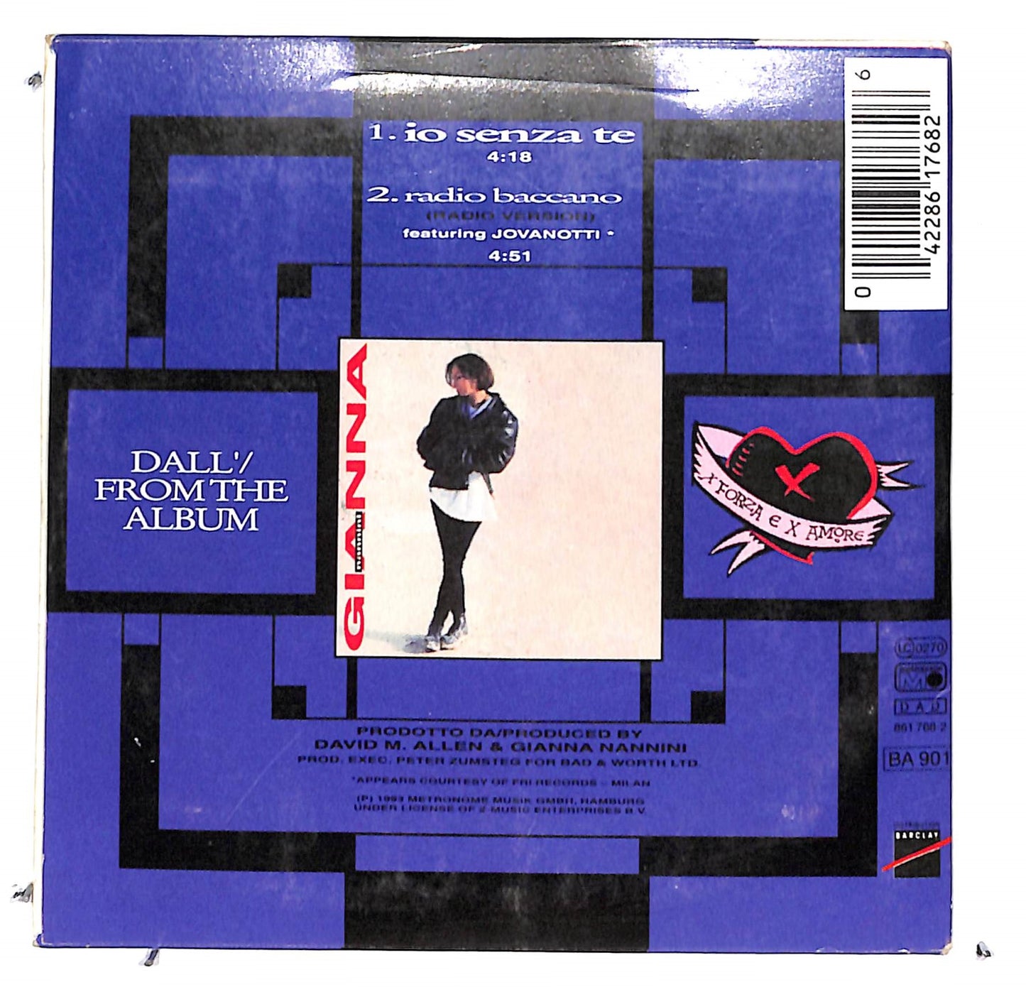 EBOND Gianna Nannini - Io Senza Te / Radio Baccano CD CB037850