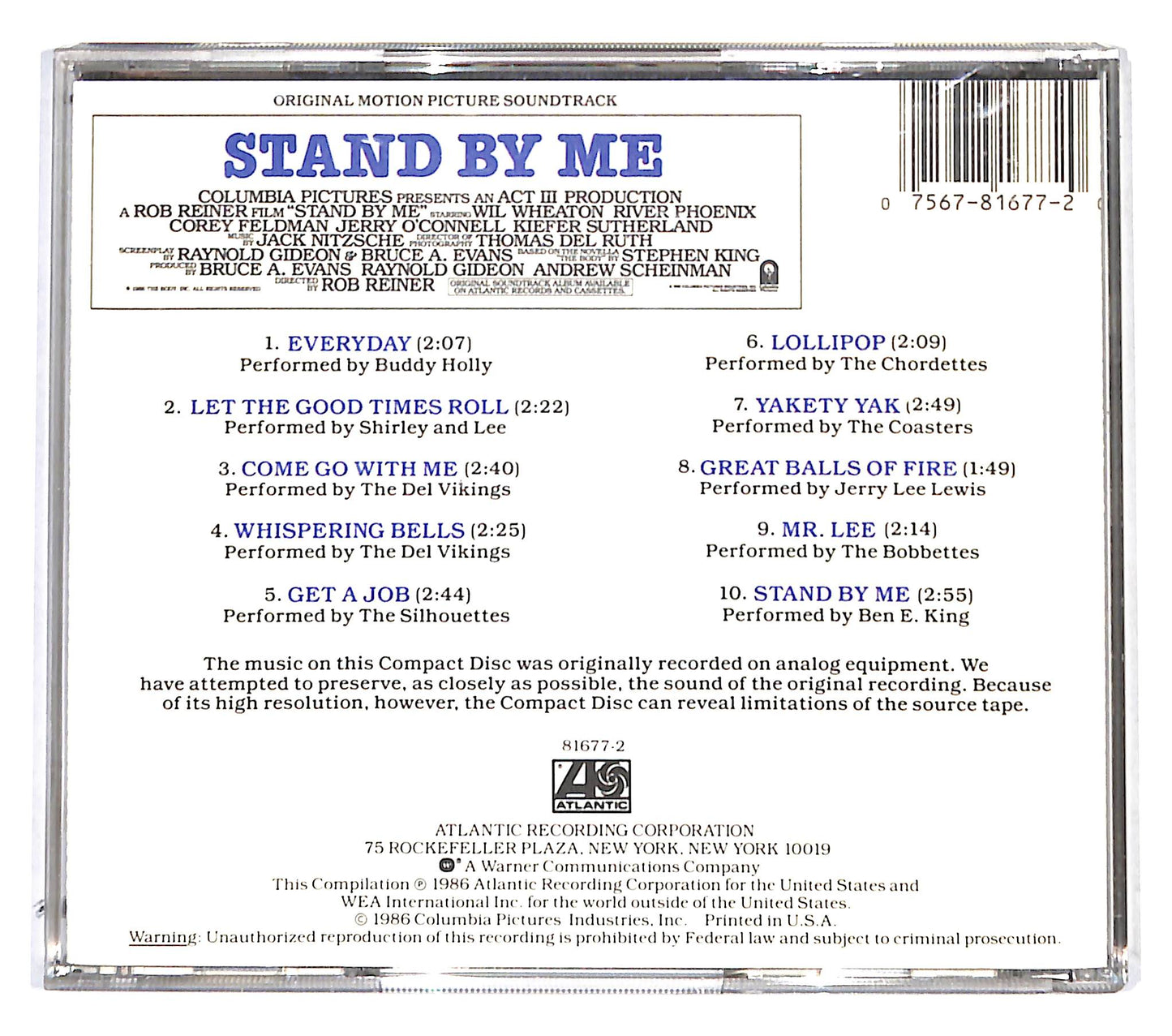 EBOND Various - Stand By Me (Soundtrack) CD CB037859