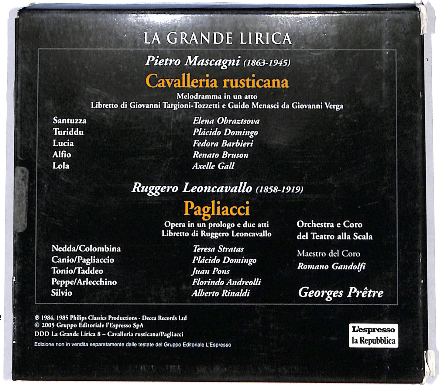 EBOND Mascagni Leoncavallo - Cavalleria Rusticana Pagliacci CD CB038420