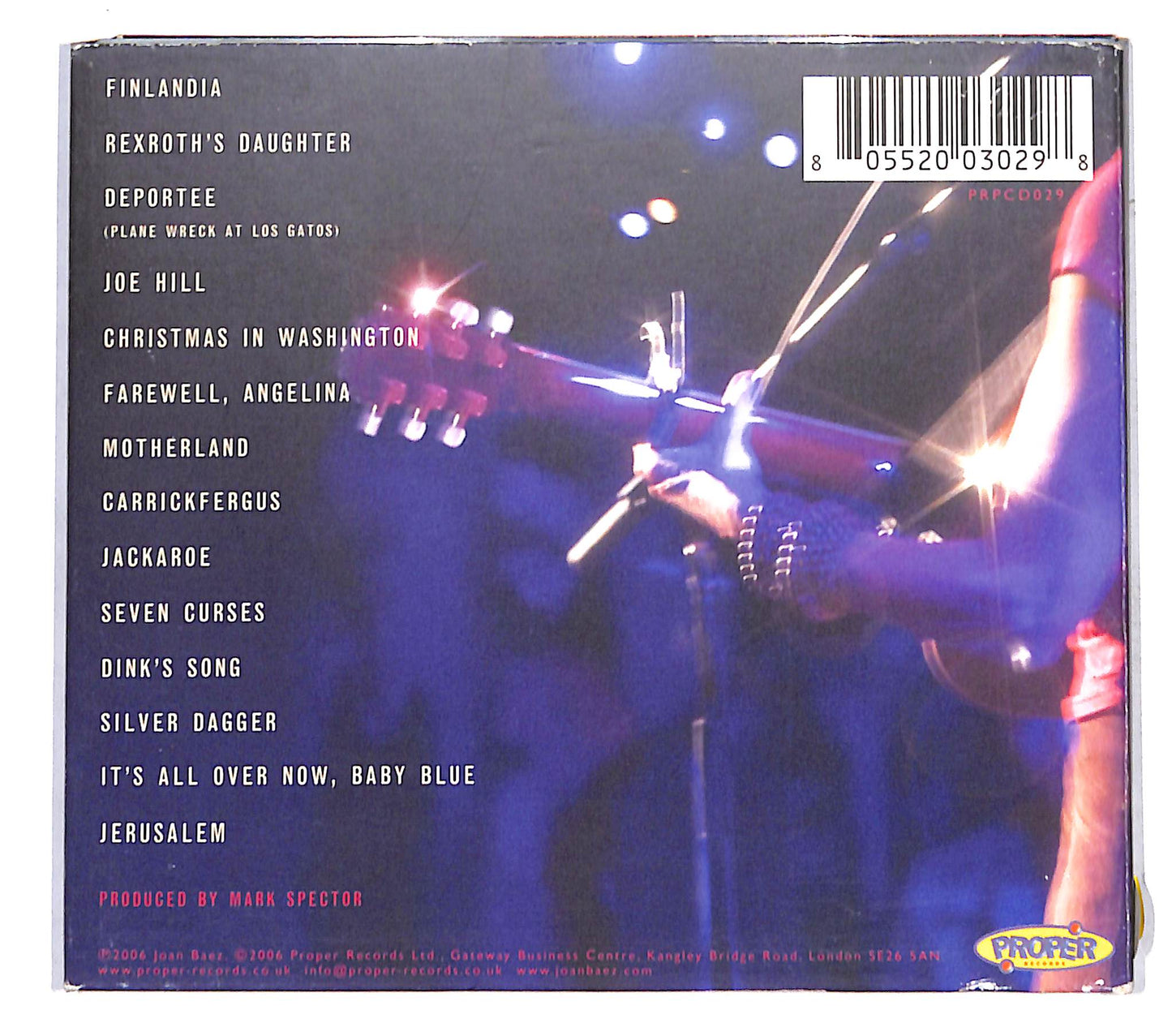 EBOND Joan Baez - Bowery Songs DIGIPACK CD CB038426