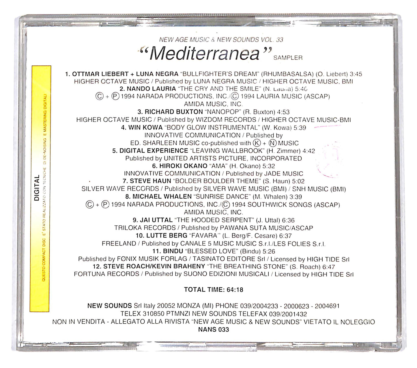 EBOND Various - Mediterranea CD CB039031