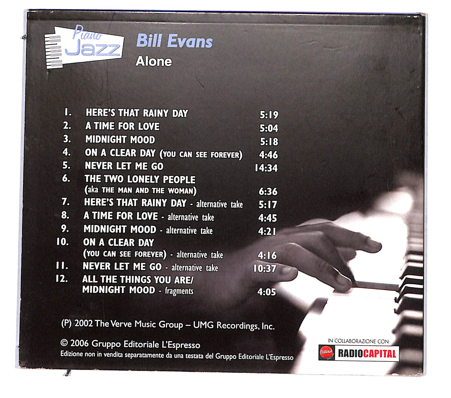 EBOND Bill Evans - Alone DIGIPACK CD CB039210