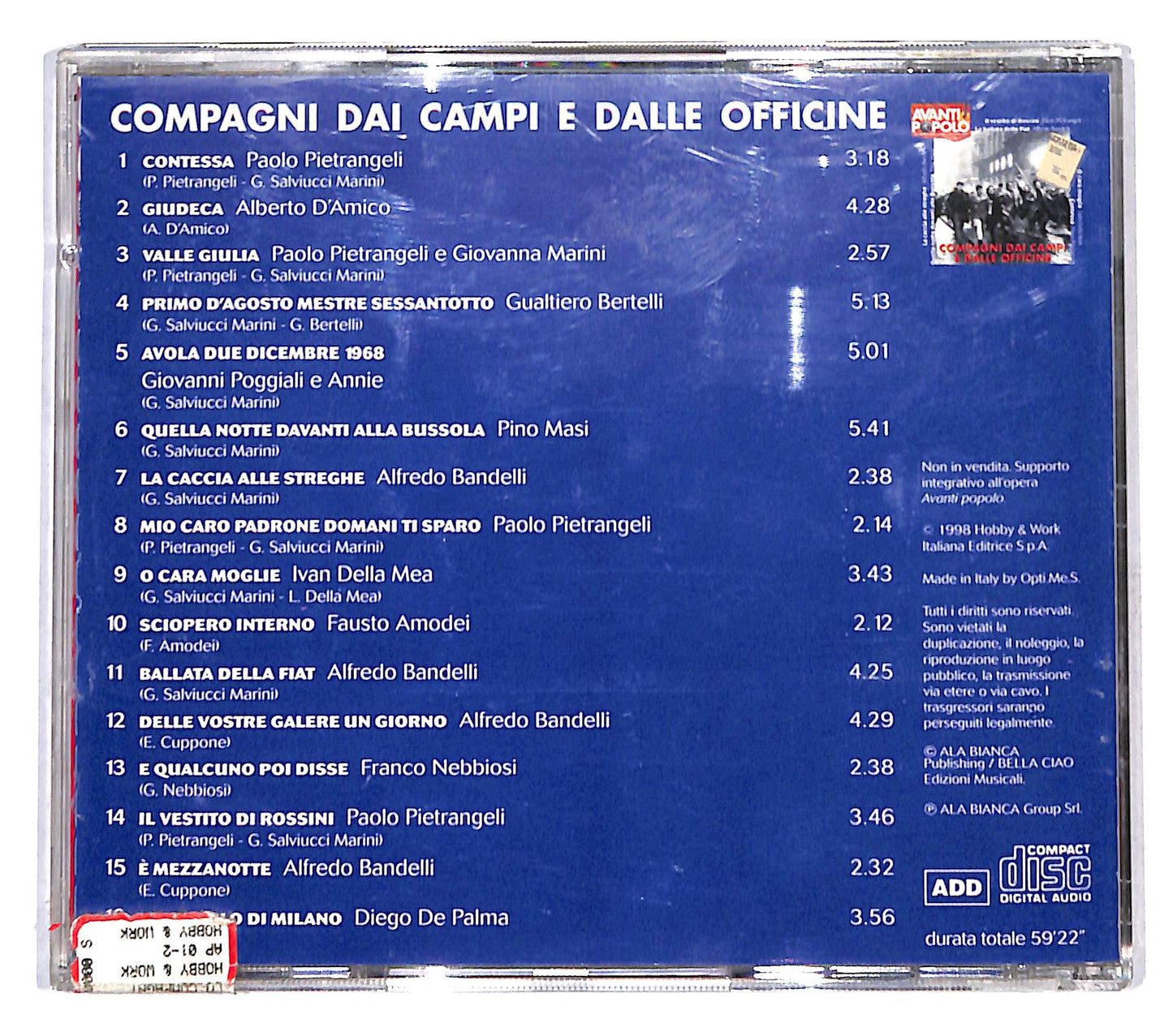 EBOND Various - Avanti Popolo - Compagni dai campi e dalle officine CD CB039234