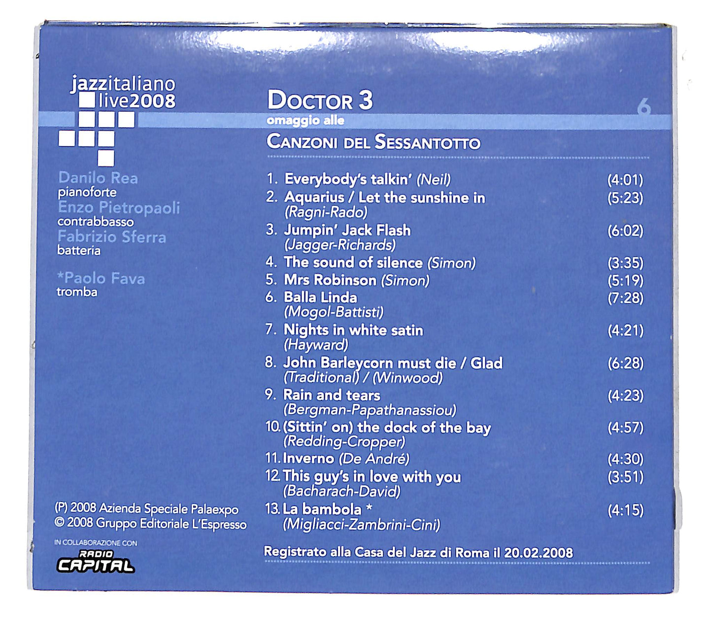 EBOND Doctor 3 - Omaggio Alle Canzoni Del Sessantotto CD CB040720