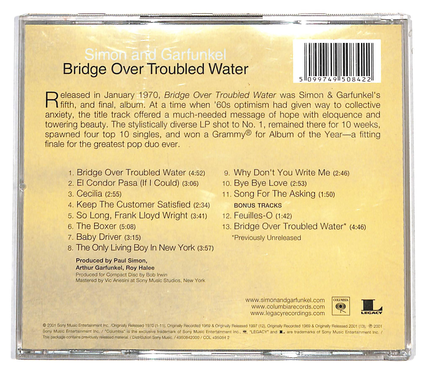 EBOND Simon And Garfunkel - Bridge Over Troubled Water CD CB040729