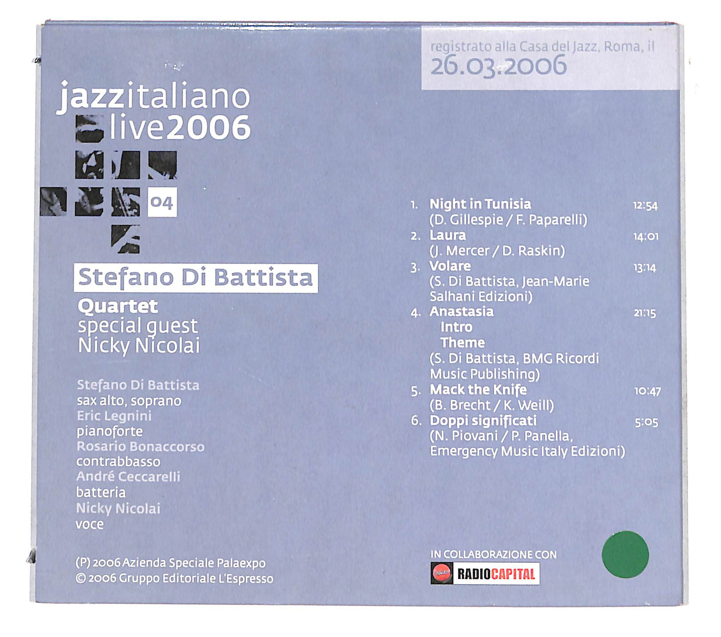 EBOND Stefano Di Battista - Jazzitaliano Live 2006 CD CB040753