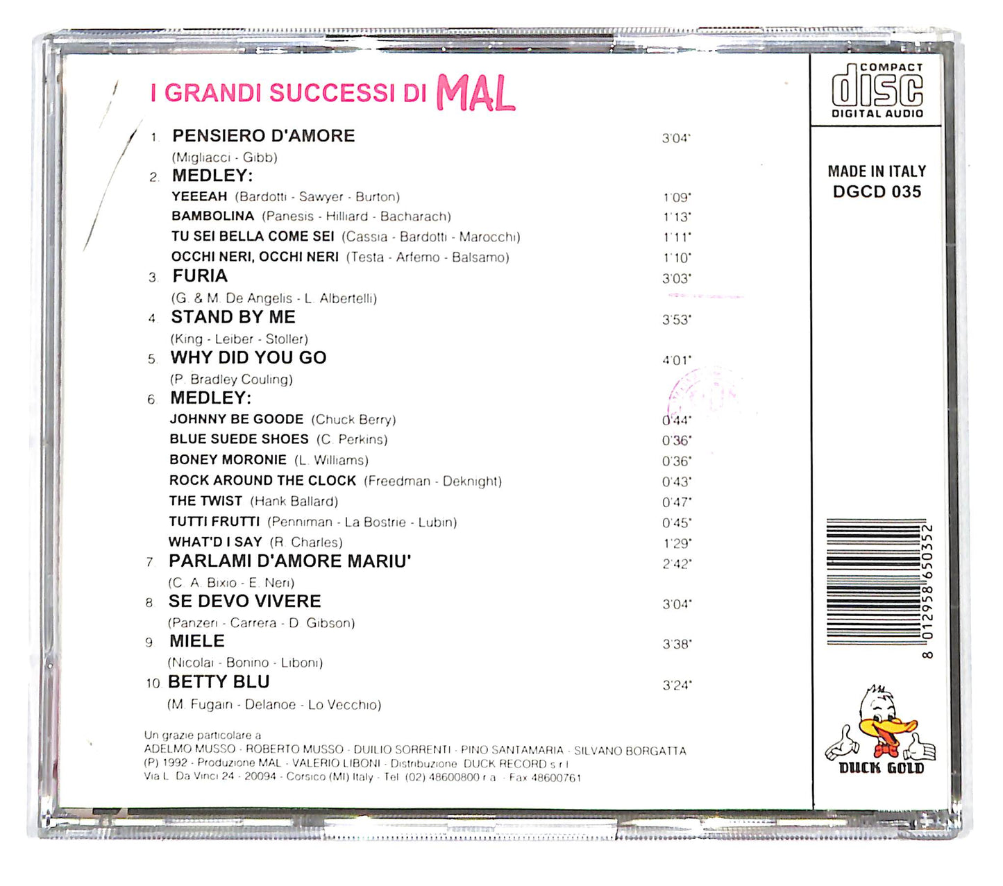 EBOND Mal - I Grandi Successi Di Mal EDITORIALE CD CB040913