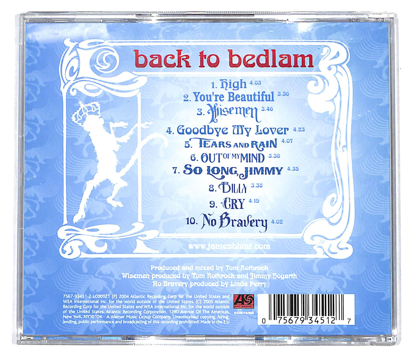 EBOND James Blunt - Back To Bedlam CD CB040917