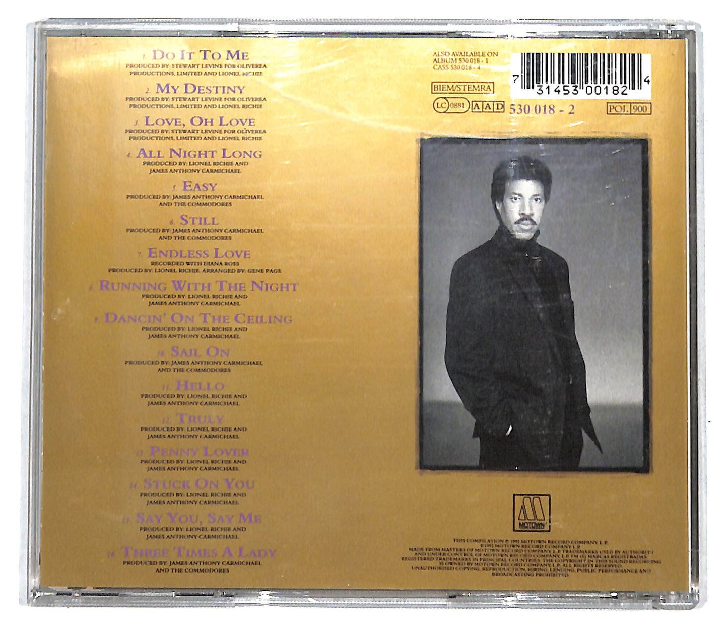 EBOND Lionel Richie - Back To Front CD CB040960