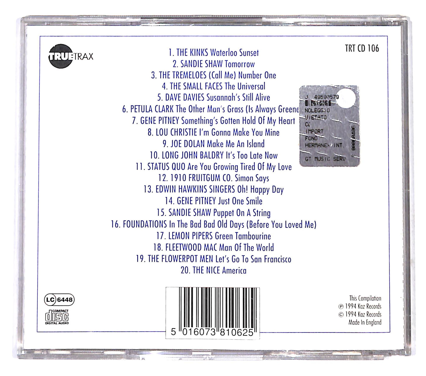 EBOND Various - Waterloo Sunset 20 hits of the sixties CD CB041112