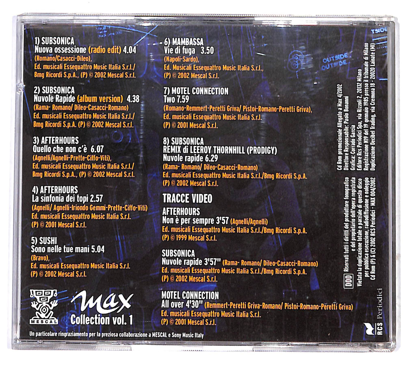 EBOND Various - Max Collection vol.1 Subsonica - Afterhours CD CB041130
