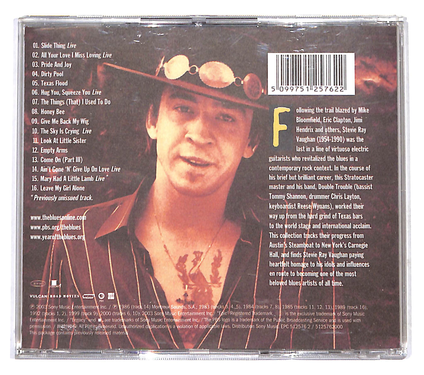 EBOND Stevie Ray Vaughan - Martin Scorsese Presents The Blues CD CB041153