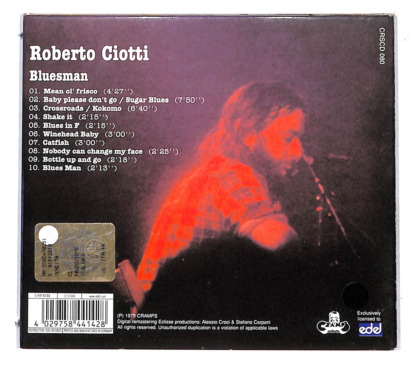 EBOND Roberto Ciotti - Bluesman DIGIPACK CD CB041316