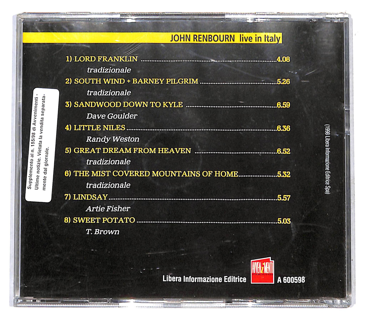 EBOND John Renbourn - Live In Italy CD CB041338