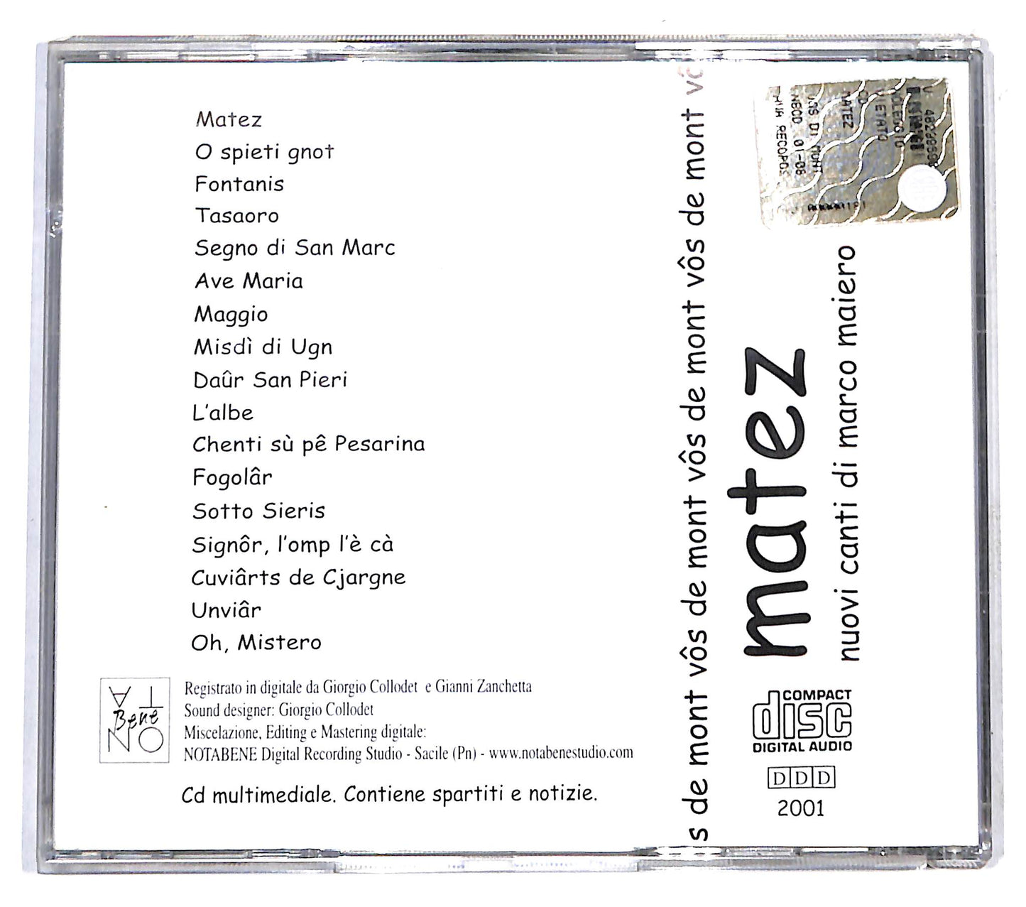 EBOND Marco Maiero & Vos de mont - Matez CD CB041347