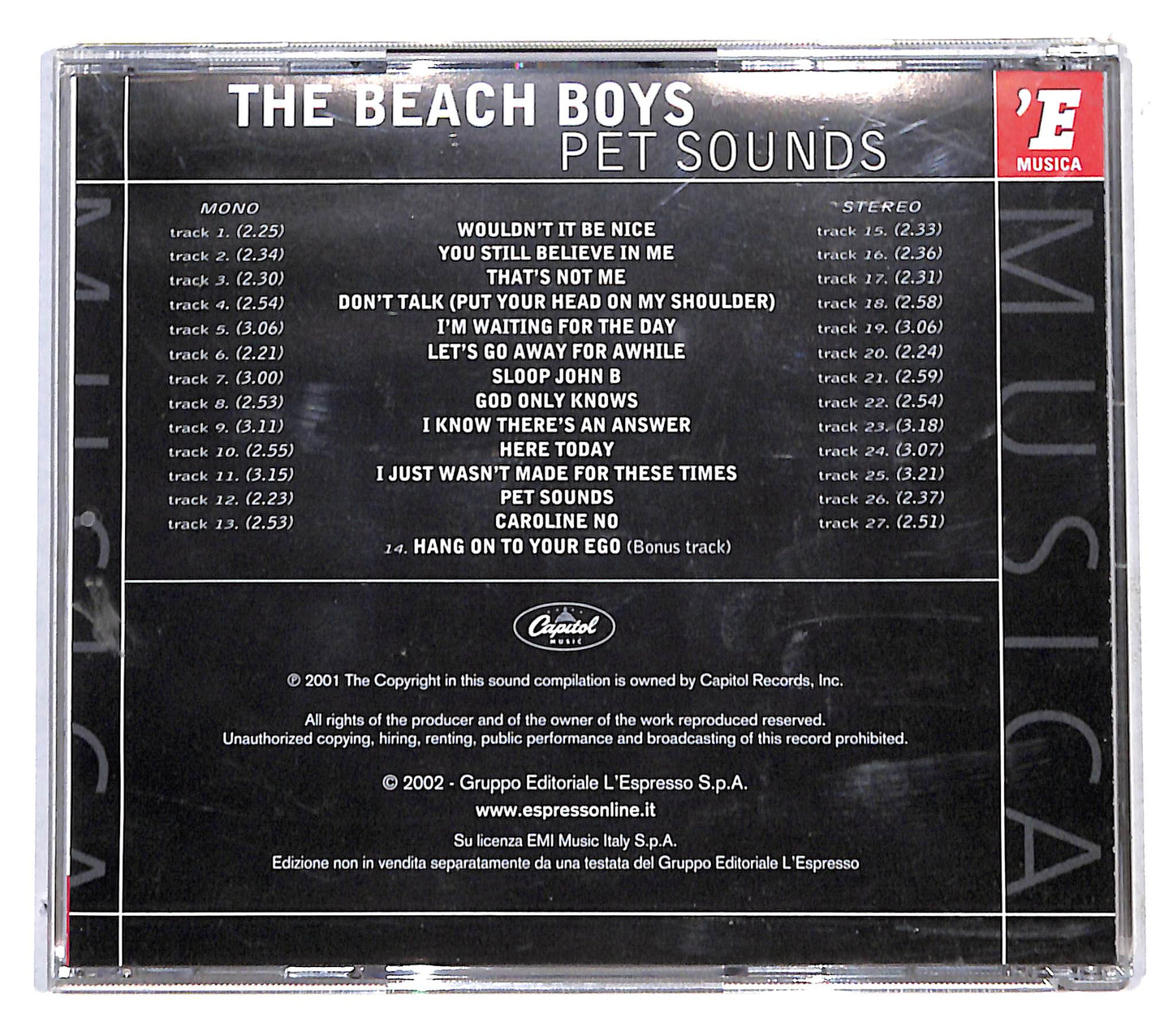 EBOND The Beach Boys - Pet Sounds EDITORIALE CD CB041350