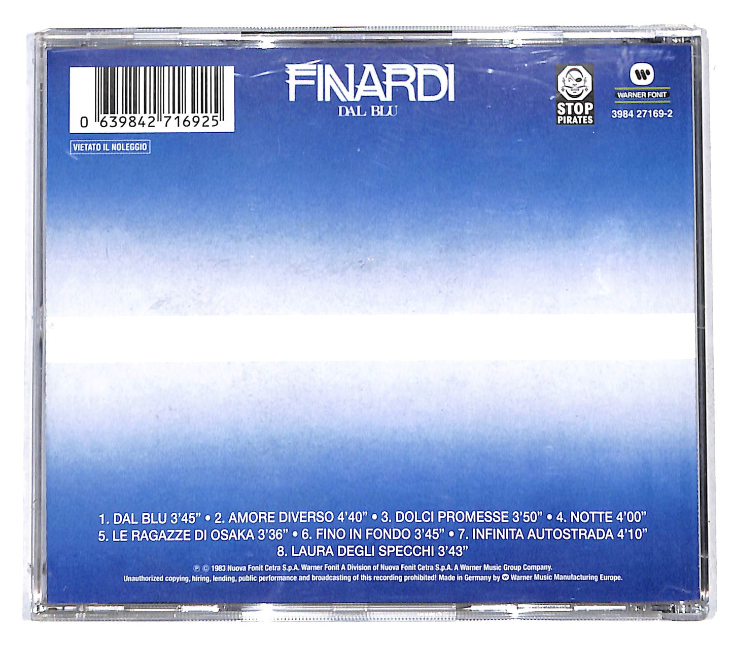 EBOND Eugenio Finardi - Dal Blu CD CB041543