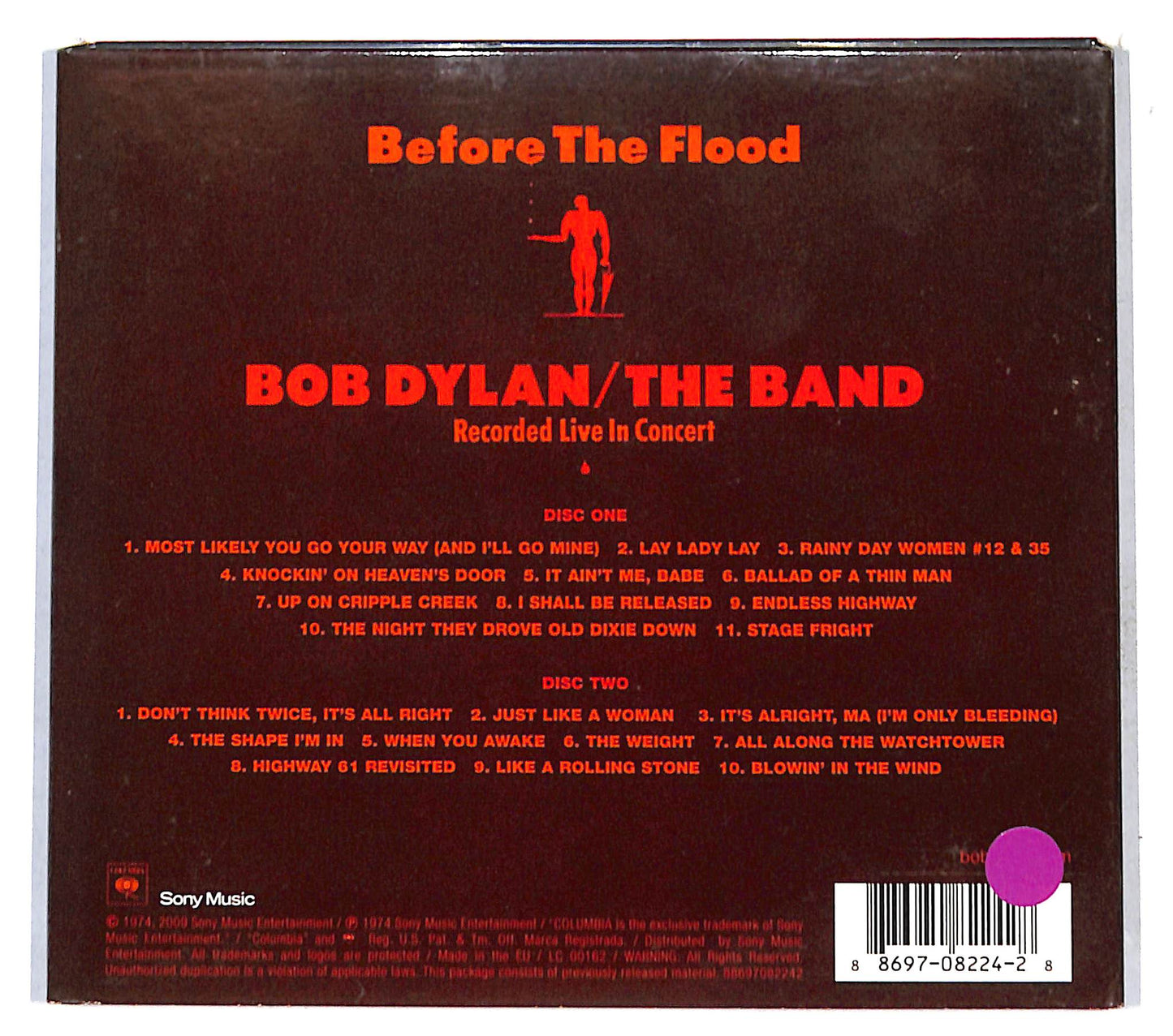 EBOND Bob Dylan / The Band - Before The Flood DIGIPACK CD CB041550