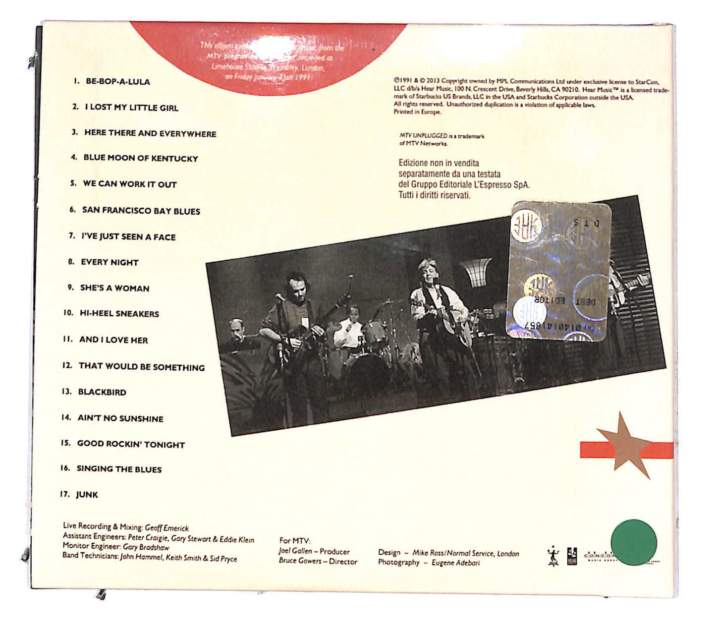 EBOND Paul McCartney - Unplugged (The Official Bootleg) DIGIPACK CD CB041909