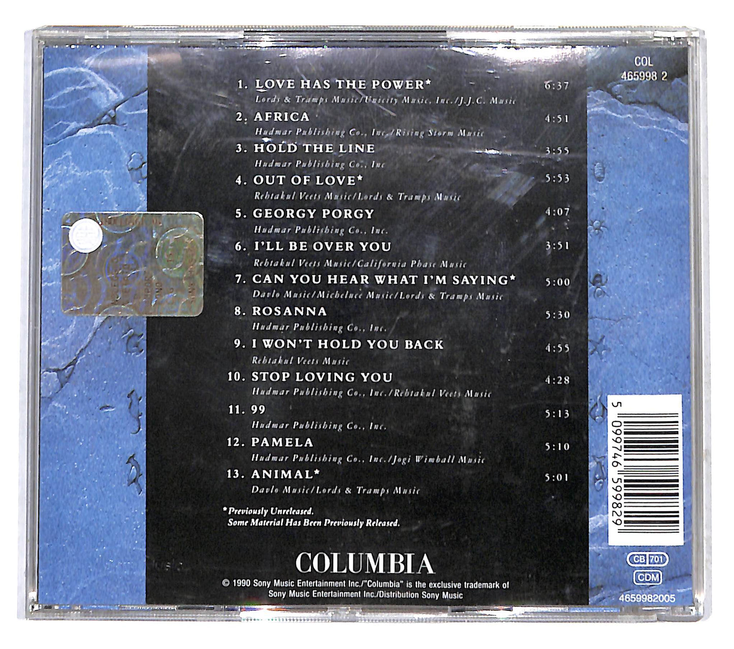 EBOND Toto - Past To Present 1977-1990 CD CB041923
