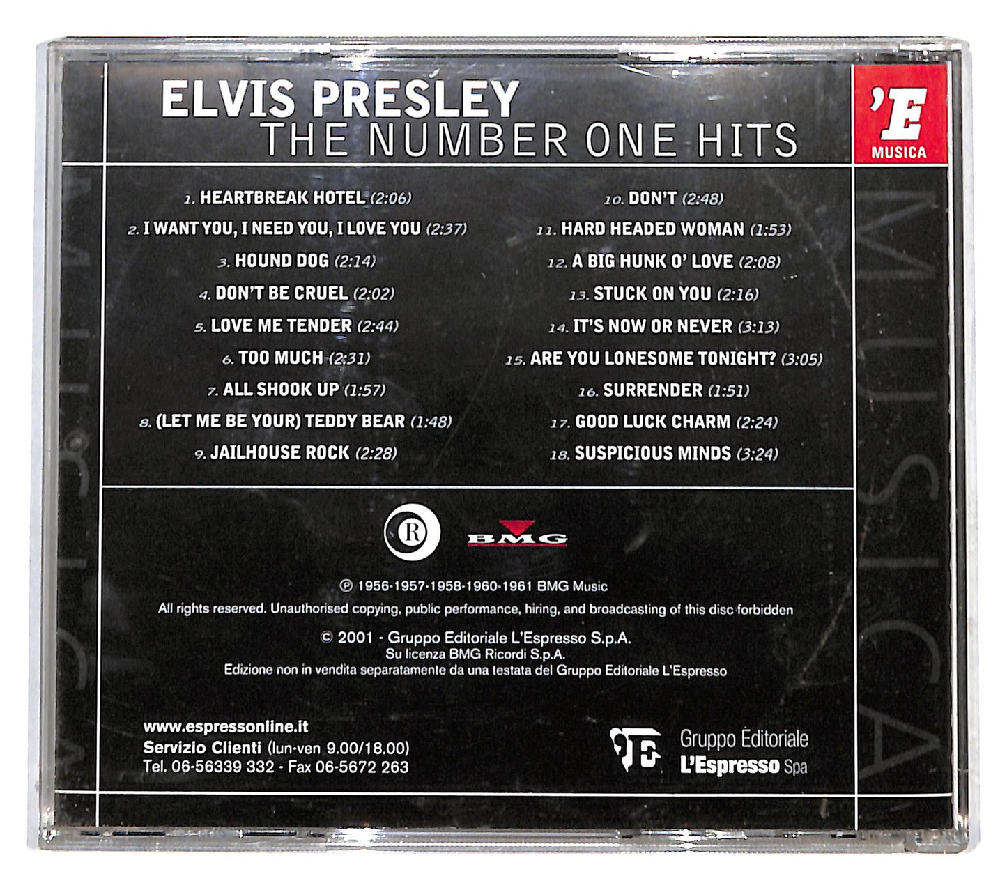 EBOND Elvis Presley - The Number One Hits EDITORIALE CD CB041931