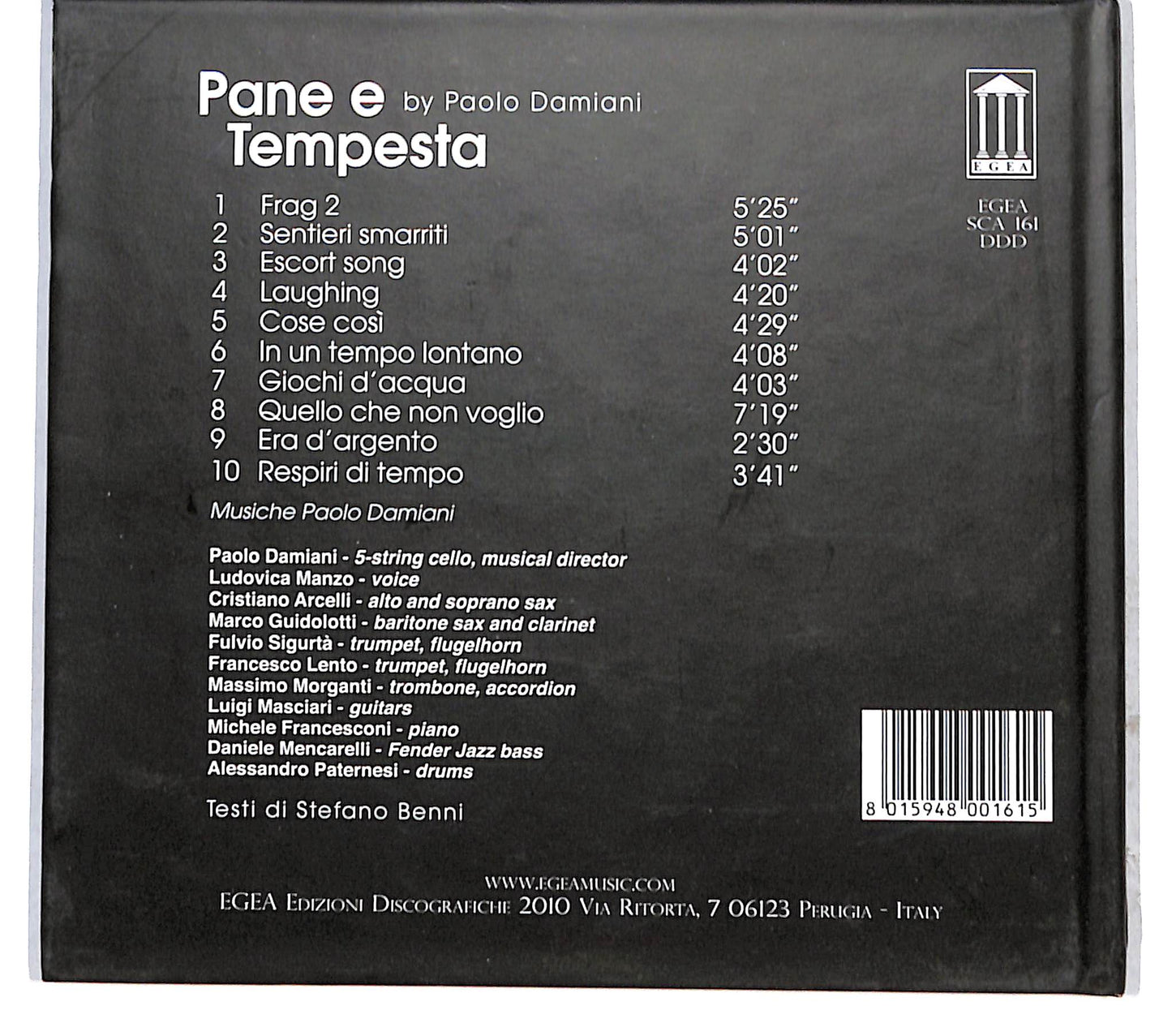 EBOND Paolo Damiani - Pane E Tempesta - Digibook CD CB041965