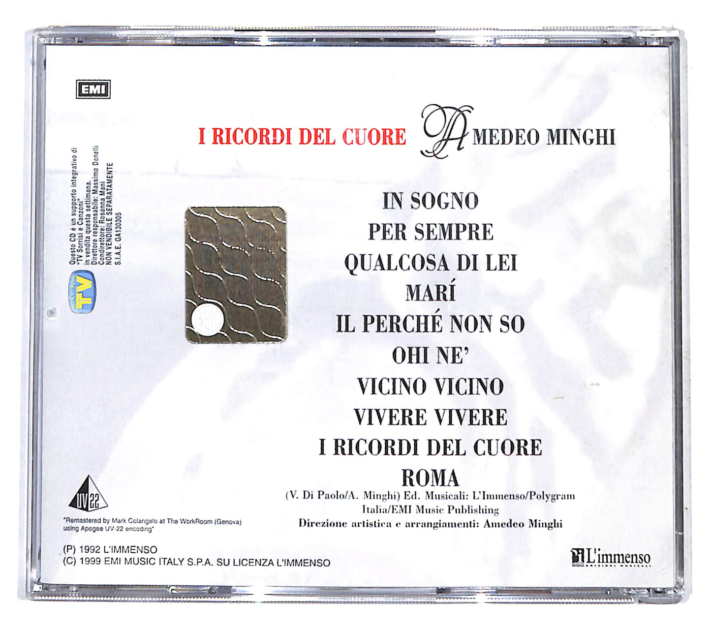 EBOND Amedeo Minghi - I Ricordi Del Cuore EDITORIALE CD CB042203