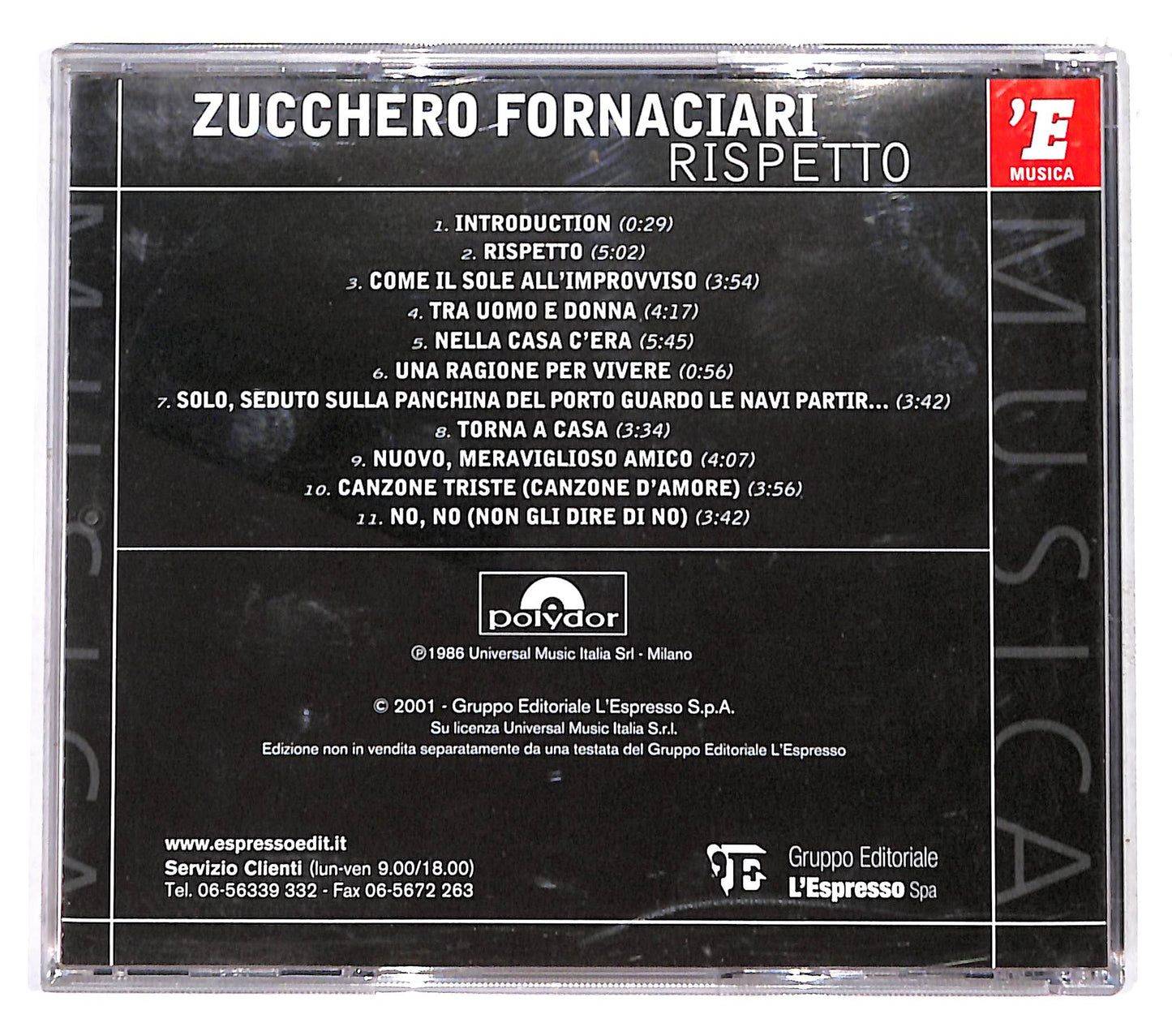 EBOND Zucchero Fornaciari - Rispetto EDITORIALE CD CB042213