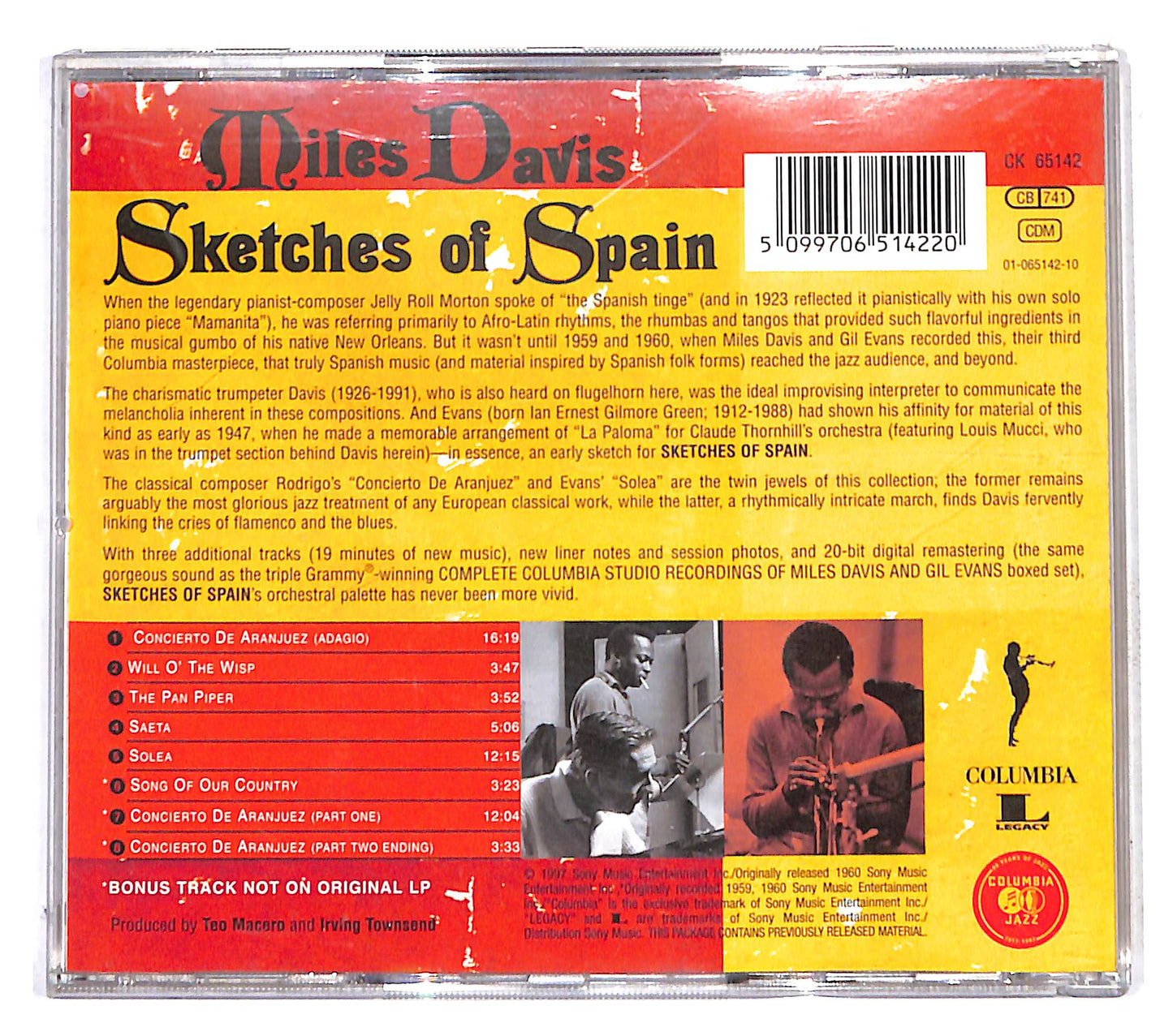 EBOND Miles Davis - Sketches Of Spain CD CB042240