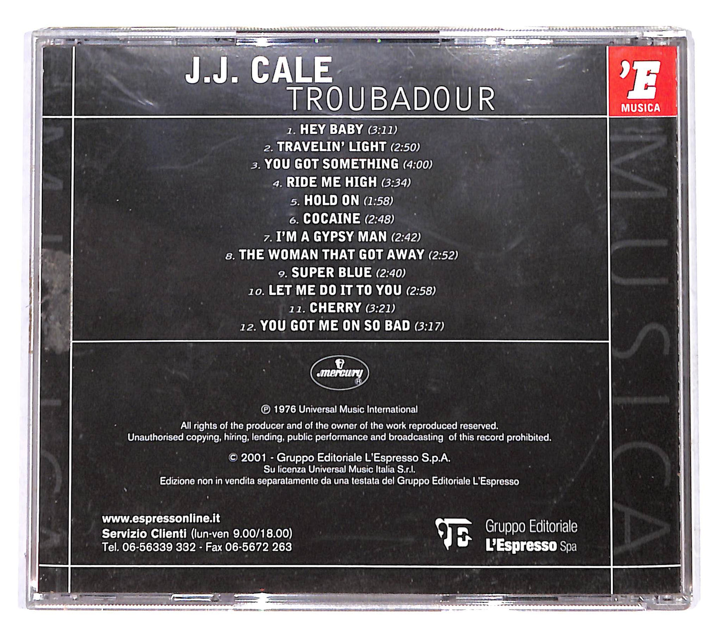 EBOND J.J. Cale - Troubadour EDITORIALE CD CB042616