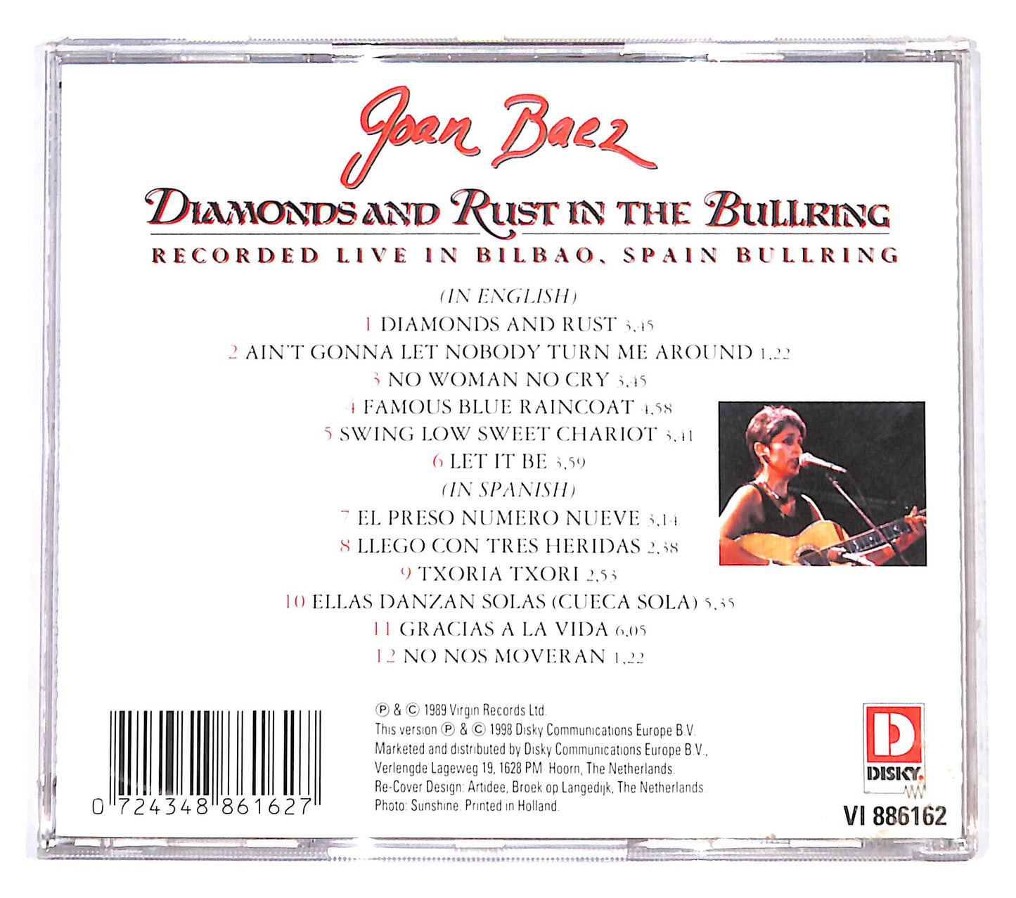 EBOND Joan Baez - Diamonds And Rust In The Bullring CD CB042620