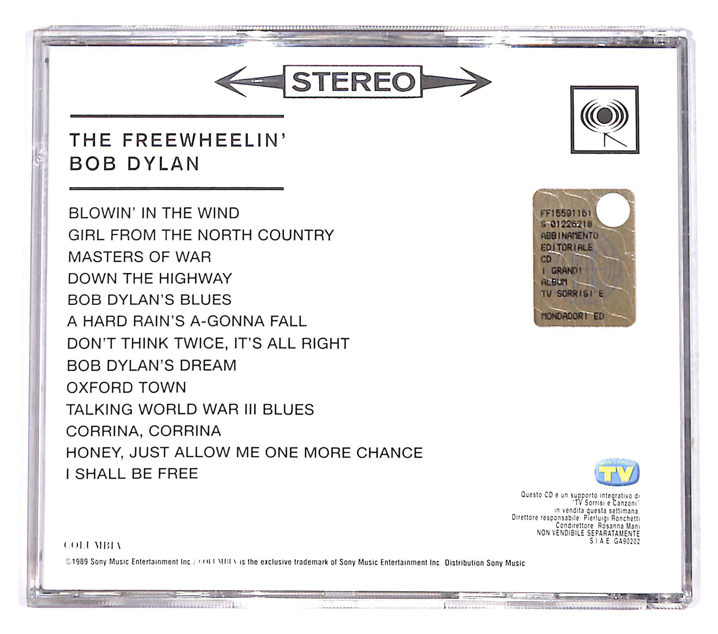 EBOND Bob Dylan - The Freewheelin' Bob Dylan EDITORIALE CD CB042621