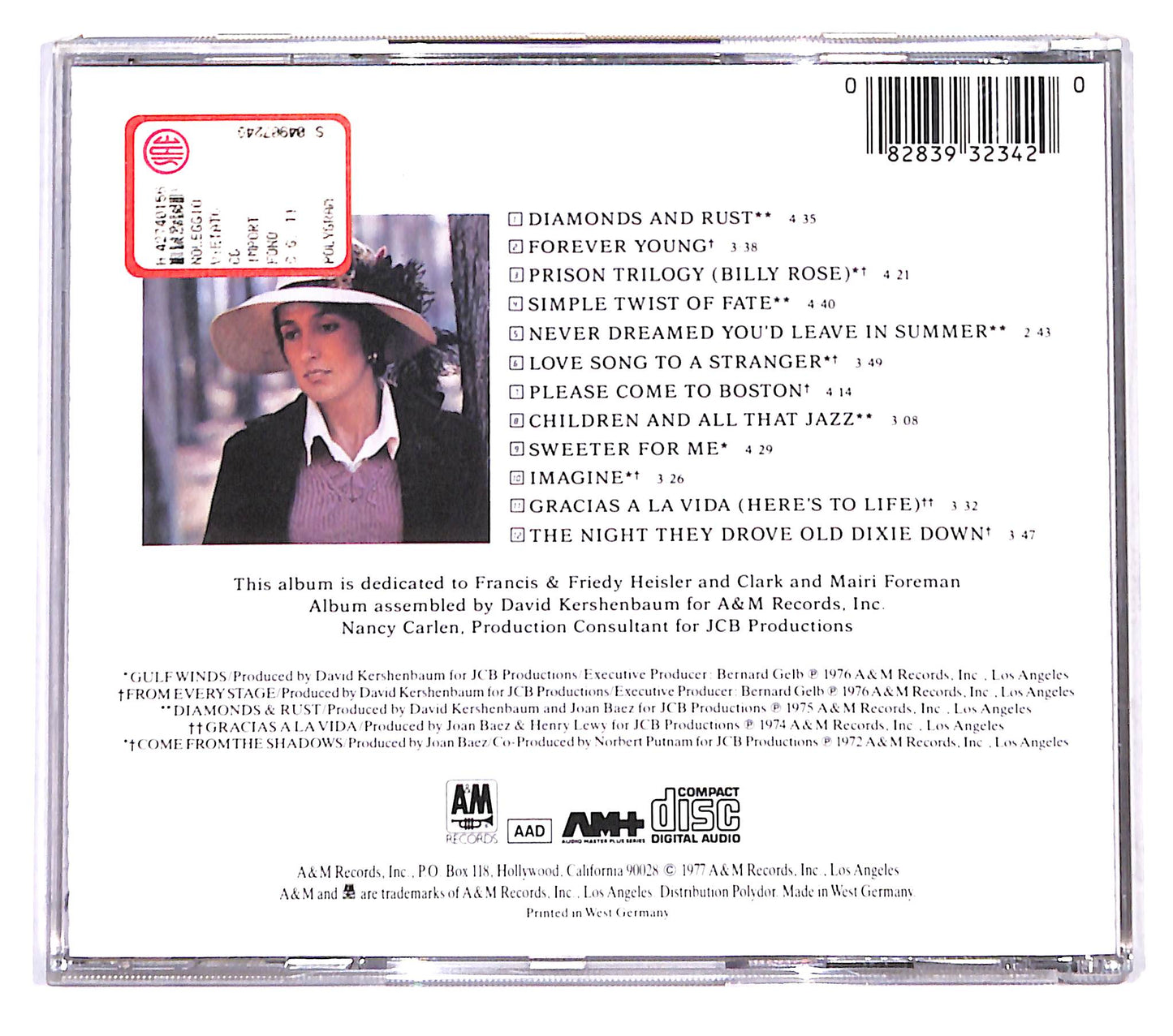 EBOND Joan Baez - The Best Of Joan C. Baez CD CB042634