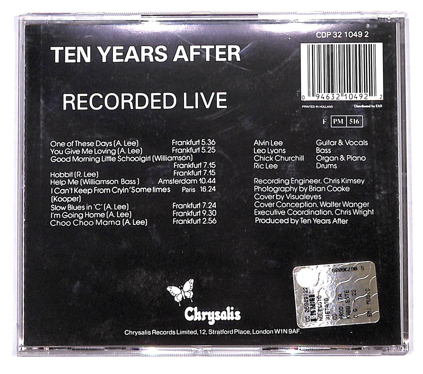 EBOND Ten Years After - Recorded Live CD CB042635
